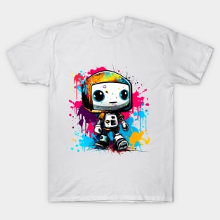 Cute cartoon Robot. Funny cyborg. T-Shirt